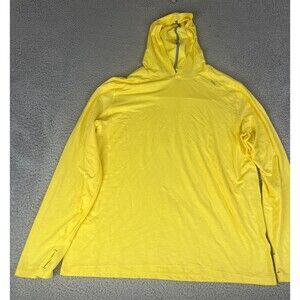 Tasc Performance Hoodie Men XXL Yellow Organic Cotton Bamboo Sweatshirt Sweater